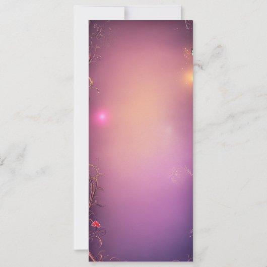 Magic Pink Enchanted Forest Scroll Baby Dusche Einladung (Rückseite)