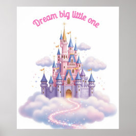 Magic Pink Princess Castle Poster