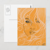 Magic Postcard Mermaid Postkarte (Vorne/Hinten)