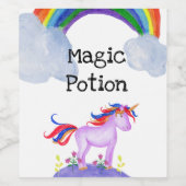 Magic Potion Unicorn Weinetikett (Einzelnes Label)