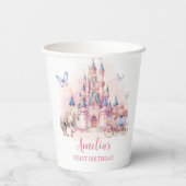 Magic Princess Burg Birthday Paper Cups Pappbecher (Rückseite)