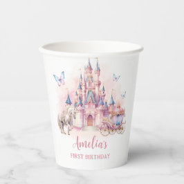 Magic Princess Burg Birthday Paper Cups Pappbecher
