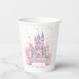 Magic Princess Burg Birthday Paper Cups Pappbecher