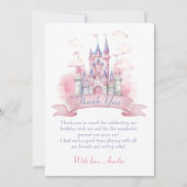 Magic Princess Burg Girl Geburtstag Danke Karte (Vorderseite)
