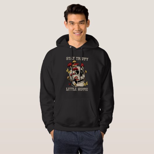 Magic Psilocybin Mushrooms Skull Stay Trippy Littl Hoodie (Vorne ganz)