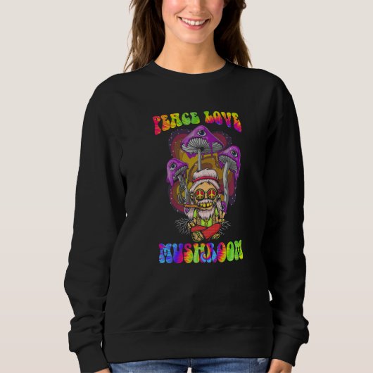 Magic Psilocybin Mushrooms Tie Dye  Hippie Love Mu Sweatshirt (Vorderseite)