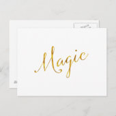 Magic Quote Imitate Gold Foil Quotes Spaß Funkelnd Postkarte (Vorne/Hinten)