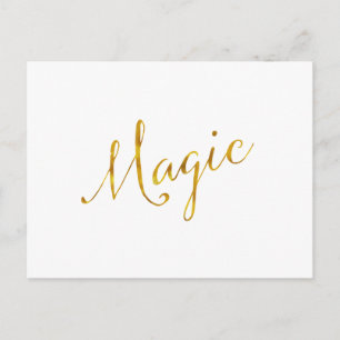 Magic Quote Imitate Gold Foil Quotes Spaß Funkelnd Postkarte