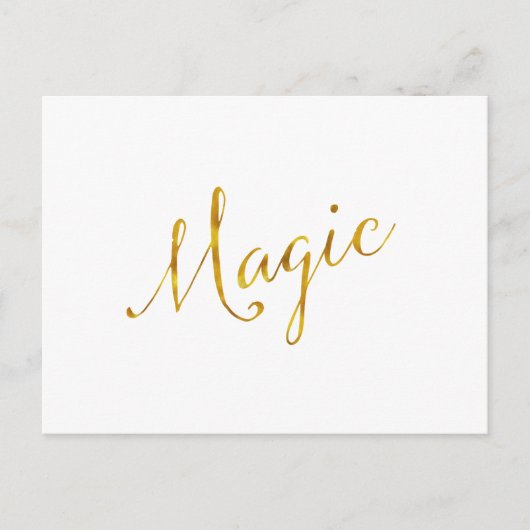 Magic Quote Imitate Gold Foil Quotes Spaß Funkelnd Postkarte (Vorderseite)