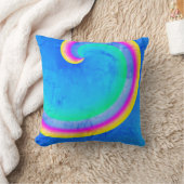 Magic Rainbow Wave Curl Blue Cushion Kissen (Decke)