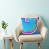 Magic Rainbow Wave Curl Blue Cushion Kissen (Stuhl )