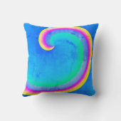 Magic Rainbow Wave Curl Blue Cushion Kissen (Rückseite)