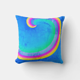 Magic Rainbow Wave Curl Blue Cushion Kissen