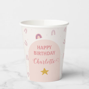 Magic Rainbows Star Birthday Party Pappbecher