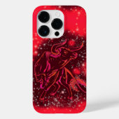 Magic Red Bull Running iPhone Case Starry Night (Rückseite)