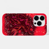 Magic Red Bull Running iPhone Case Starry Night (Rückseite (Horizontal))