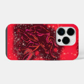 Magic Red Bull Running iPhone Case Starry Night Hülle (Rückseite (Horizontal))