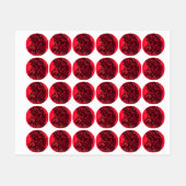 Magic Red Neon Bull Running - Phantastische Sterne Etiketten (Blatt)