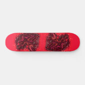 Magic Red Neon Bull Running - Phantastische Sterne Skateboard (Horizontal)