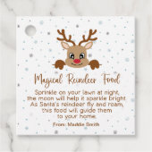 Magic Rentier Food Personalisierte Geschenkmarke Geschenkanhänger (Vorderseite)