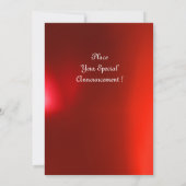 MAGIC RINGS ,MONOGRAM Perchester Rot Einladung (Rückseite)