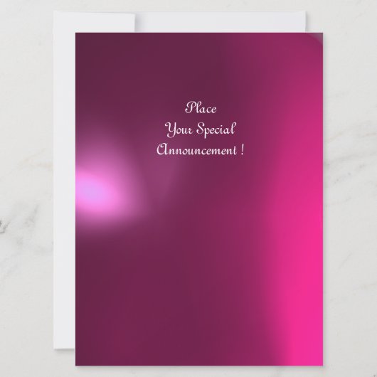 MAGIC RINGS,MONOGRAM Pergament Edelstein pink Einladung (Rückseite)