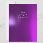 MAGIC RINGS,MONOGRAM Pergament lila Einladung (Rückseite)