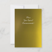 MAGIC RINGS,MONOGRAM Pergament uAwg Edelstein gelb Einladung (Rückseite)