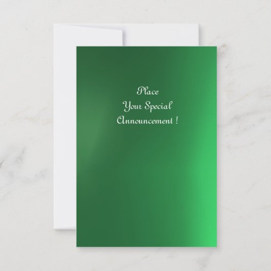 MAGIC RINGS,MONOGRAM Pergament uAwg Edelstein grün Einladung (Rückseite)