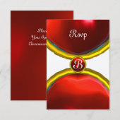 MAGIC RINGS,MONOGRAM uAwg Edelgold Einladung (Vorne/Hinten)