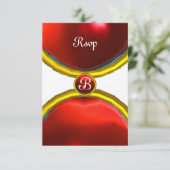 MAGIC RINGS,MONOGRAM uAwg Edelgold Einladung (Stehend Vorderseite)