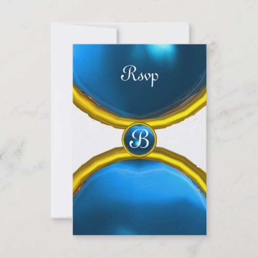 MAGIC RINGS,MONOGRAM uAwg Edelsteineis Einladung (Vorderseite)