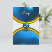 MAGIC RINGS,MONOGRAM uAwg Edelsteineis Einladung (Stehend Vorderseite)