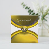 MAGIC RINGS, MONOGRAMM-Edelsteineis Einladung (Stehend Vorderseite)