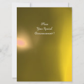 MAGIC RINGS, MONOGRAMM Pergament Gelb Einladung (Rückseite)