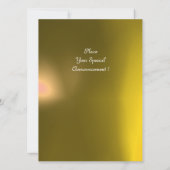 MAGIC RINGS, MONOGRAMM Pergament Gelb Einladung (Rückseite)