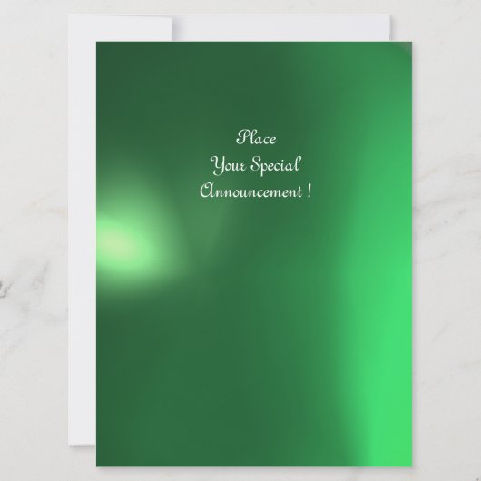 MAGIC RINGS, MONOGRAMM Pergament Grün Einladung (Rückseite)