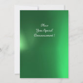 MAGIC RINGS, MONOGRAMM Pergament Grün Einladung (Rückseite)