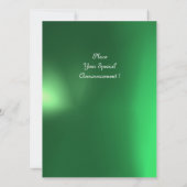 MAGIC RINGS, MONOGRAMM Pergament Grün Einladung (Rückseite)