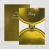 MAGIC RINGS, MONOGRAMM-uAwg Edelsteineis Einladung (Vorne/Hinten)