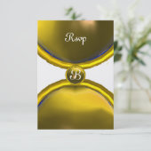 MAGIC RINGS, MONOGRAMM-uAwg Edelsteineis Einladung (Stehend Vorderseite)