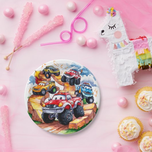 Magic Road Monster Truck Birthday Pappteller (Party)