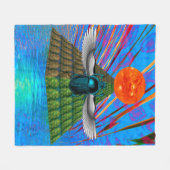 Magic Scarab Fleece Blanket (Vorderseite (Horizontal))