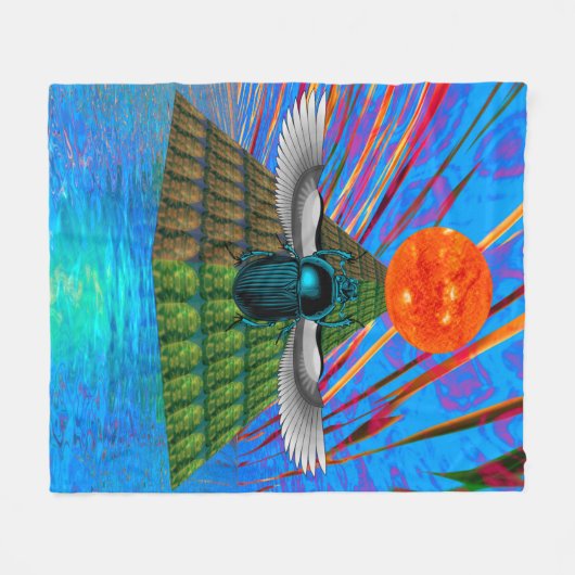 Magic Scarab Fleece Blanket (Vorderseite (Horizontal))