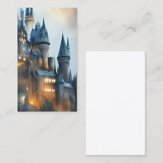 Magic School Castle Visitenkarte (Vorne/Hinten)