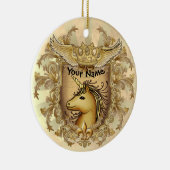 Magic Shield Unicorn Keramik Ornament (Rechts)