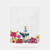 Magic Show Alice im Wunderland Vibranal Florals Acrylschild (Vorderseite)