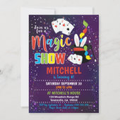 Magic Show Birthday Einladung Magic Einladung (Vorderseite)