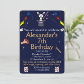 Magic Show Birthday Einladung Party für Magier (Stehend Vorderseite)