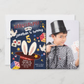 Magic Show Birthday Party Einladung Custom Image (Vorderseite)